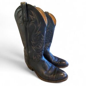 Dan Post Vintage Blue Leather Heeled Boots
